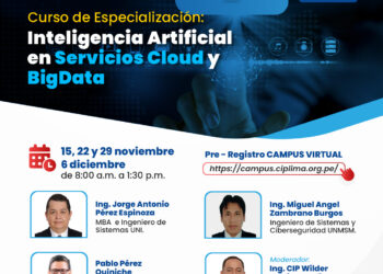 Curso Especializado: Inteligencia Artificial en Servicios Cloud y Big Data / Inicia: Sábado 15 de noviembre