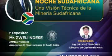 Conferencia: ¨Noche Sudafricana: Una visión técnica de la minería de Sudáfrica en el CIP Lima¨ / Jueves 30 de octubre – 7:00 p.m.