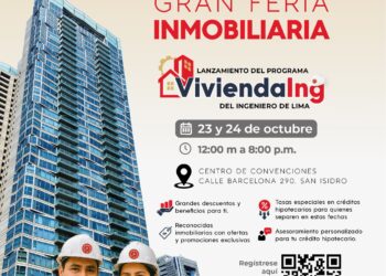 Gran Feria Inmobiliaria: Lanzamiento del programa ViviendaIng del Ingeniero de Lima / 23 y 24 de octubre – De 12:00 p.m. a 8:00 p.m.