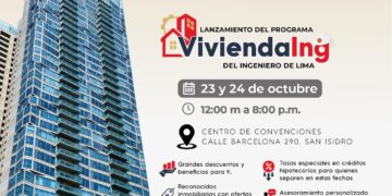 Gran Feria Inmobiliaria: Lanzamiento del programa ViviendaIng del Ingeniero de Lima / 23 y 24 de octubre – De 12:00 p.m. a 8:00 p.m.