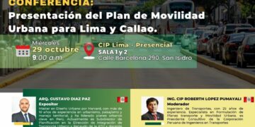 Conferencia presencial: ¨Presentación del plan de movilidad urbana para Lima y Callao¨ – Miércoles 29 de octubre de 2025
