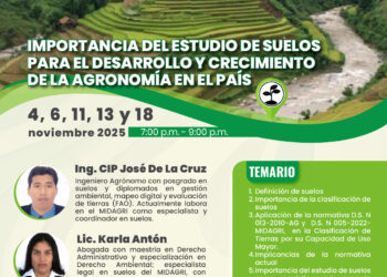 Curso: Importancia del estudio de suelos para el desarrollo y crecimiento de la agronomía en el país / Inicia: Martes 4 de noviembre