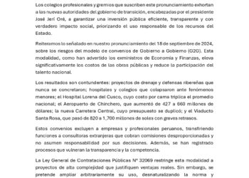 Comunicado: POR UNA INVERSIÓN PÚBLICA EFICIENTE Y SIN NUEVOS CONVENIOS DE GOBIERNO A GOBIERNO