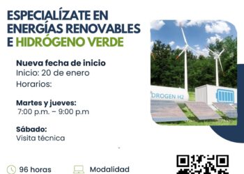 Curso: ¨Programa de especialización en energías renovables e hidrógeno verde¨ / Inicio: Martes 20 de enero
