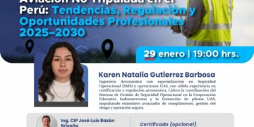 Conferencia: ¨Aviación No Tripulada en el Perú Tendencias, Regulación y Oportunidades Profesionales 2025–2030¨ / Jueves 29 de enero
