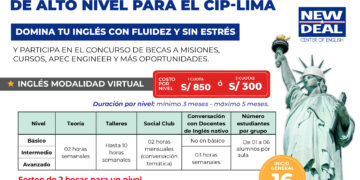 Programa: Inglés Intensivo de alto nivel para el CIP-Lima / Inicio: 16 de marzo