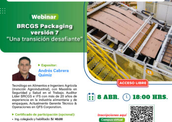 Webinar sobre BRCGS Packaging versión 7 abordará los desafíos de su implementación