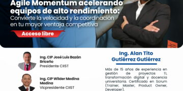 Conferencia: Agile Momentum acelerando equipos de alto rendimiento: Convierte la velocidad y coordinación de tu equipo en tu mayor ventaja competitiva / Viernes 27 de marzo