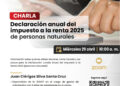 Charla: ¨Declaración anual del impuesto a la renta 2025 de personas naturales¨ / Miércoles 29 de abril