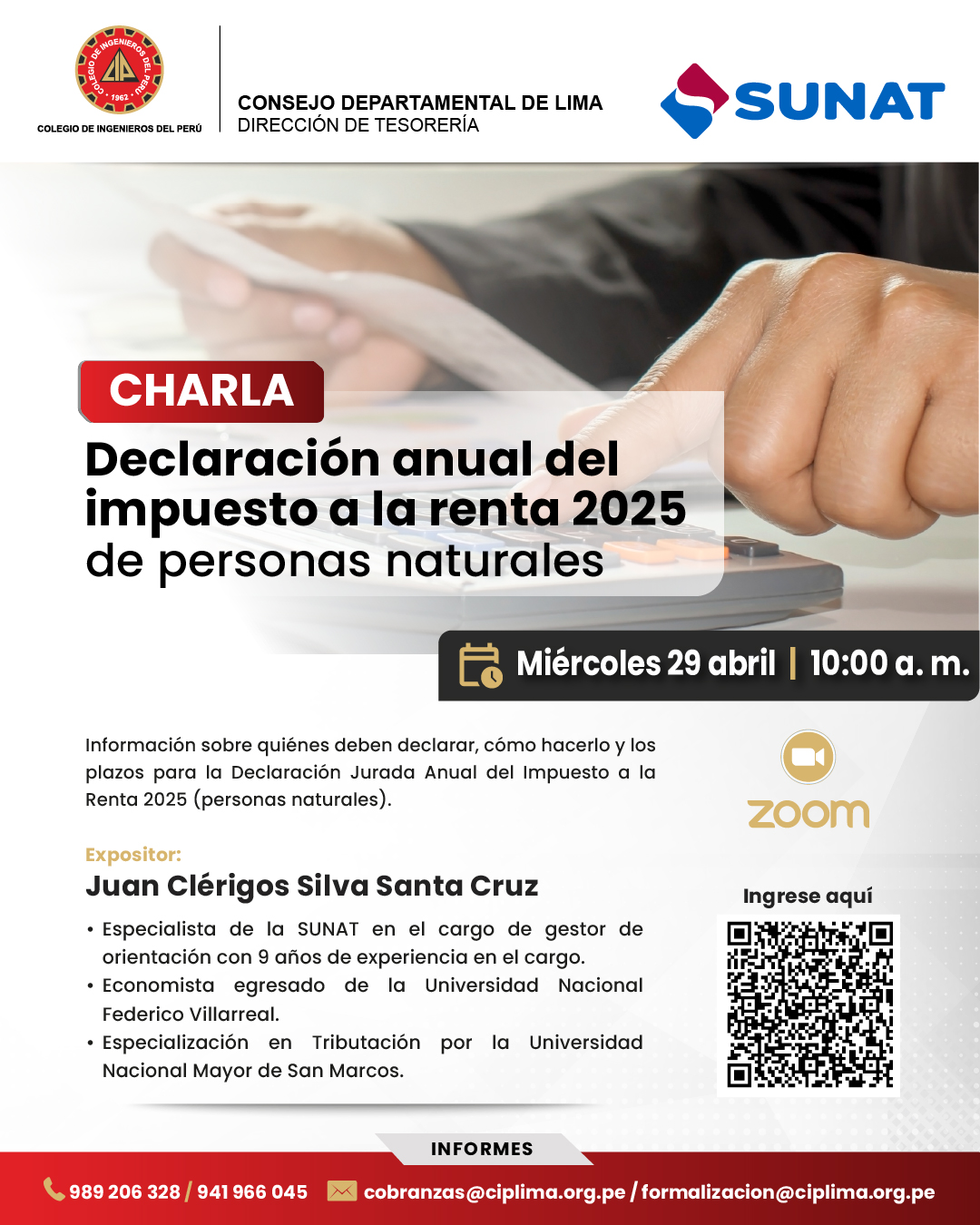 Charla: ¨Declaración anual del impuesto a la renta 2025 de personas ...