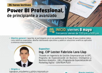 Programa de Capaciación: “Power BI Profesional: de principiante a avanzado” / Inicio: Viernes 8 de mayo