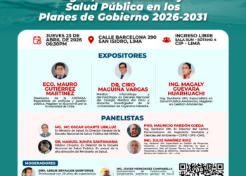 Foro técnico: ¨Agua, Saneamiento y Salud Pública en los Planes de Gobierno 2026 – 2031¨ / Jueves 23 de abril