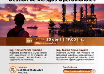 Curso taller virtual: “Gestión de Riesgos Operacionales» que se realizara vía ZOOM / Inicio: 20 de abril