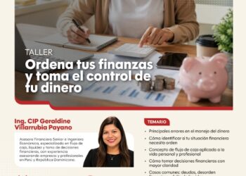 Taller Virtual: “Ordena tus finanzas y toma el control de tu dinero” / Martes 19 de mayo