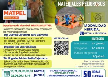 Módulo III del «Programa especializado: Perito en Gestión Integral de Sustancias Químicas» / Inicio: 19 de mayo