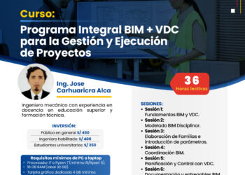 Curso: ¨Programa Integral BIM + VDC para la gestión y ejecución de proyectos¨ / Inicio: 1 de julio