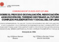 COMUNICADO N° 21-2025-2027/CIPLIMA – Sobre el proceso de evaluación, negociación y adquisición del terreno destinado al futuro Complejo Polideportivo y Social del CIP Lima