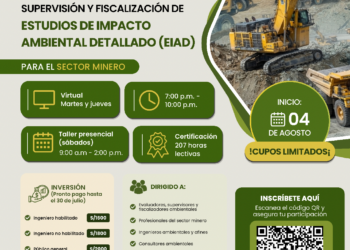 Programa de Especialización: ¨Elaboración, Evaluación, Supervisión y Fiscalización de Estudios de Impacto Ambiental Detallado (EIAd)¨ / Inicio: 4 de agosto