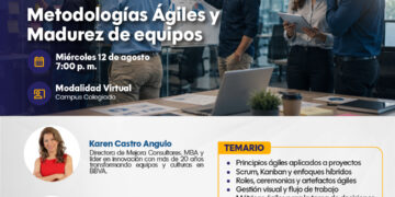 Conferencia Virtual: “Metodologías Ágiles y Madurez de Equipos” | Miércoles 12 de agosto, 7:00 p.m.