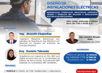Nuevo programa de especialización: ¨Diseño de Instalaciones Eléctricas¨ / Inicio: 21 de septiembre