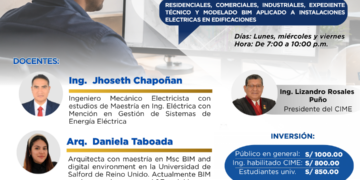 Nuevo programa de especialización: ¨Diseño de Instalaciones Eléctricas¨ / Inicio: 21 de septiembre