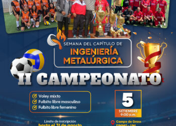 II Campeonato de Ingeniería Metalúrgica reunirá a profesionales en una jornada deportiva y de confraternidad