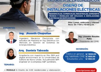 Programa de Especialización: ¨Diseño de Instalaciones Eléctricas¨ / Lunes 21 de septiembre