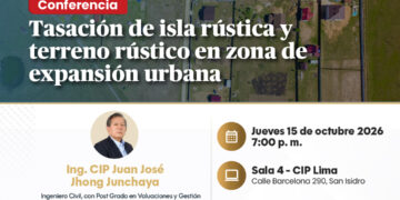 Conferencia: ¨Tasación de isla rústica y terreno rústico en zona de expansión urbana¨ / Jueves 15 de octubre