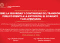 PRONUNCIAMIENTO N° 41-2025-2027/CIPLIMA – SOBRE LA SEGURIDAD Y CONTINUIDAD DEL TRANSPORTE PÚBLICO FRENTE A LA EXTORSIÓN, EL SICARIATO Y LOS ATENTADOS