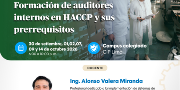 Curso: ¨Formación de auditores internos en HACCP y sus prerrequisitos¨/ Inicio: Miércoles 30 de setiembre