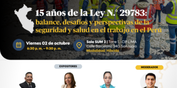 CIP Lima analizará los avances y desafíos de la seguridad y salud en el trabajo a 15 años de la Ley N.° 29783