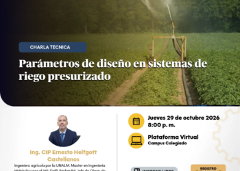 Charla técnica “Principios de diseño de sistemas de riego presurizado”/ jueves 29 de octubre